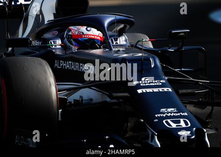 22 TSUNODA Yuki (jap), Scuderia AlphaTauri, Aktion während der Nachsaison-Tests 2021 vom 14. Bis 15. Dezember 2021 auf dem Yas Marina Circuit, auf der Insel Yas, Abu Dhabi - Foto: Antonin Vincent/DPPI/LiveMedia Stockfoto