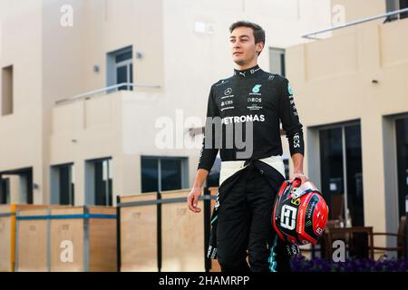 RUSSELL George (gbr), Mercedes AMG F1 GP, Porträt während der Nachsaison-Tests 2021 vom 14. Bis 15. Dezember 2021 auf dem Yas Marina Circuit, auf Yas Island, Abu Dhabi - Foto: Antonin Vincent/DPPI/LiveMedia Stockfoto