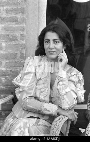 - Festival del Cinema di Venezia 1982; l'attrice greca Irene Papas - Venice Film Festival 1982; die griechische Schauspielerin Irene Papas Stockfoto