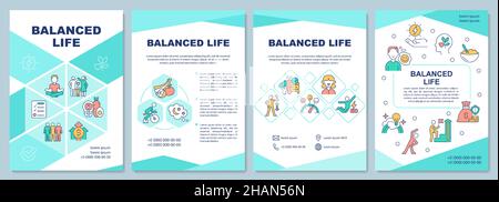 Vorlage für Broschüre „Balanced Life Mint“ Stock Vektor