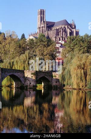 Limoges, Kathedrale Saint-Étienne (Baubeginn 13. Jahrhundert), Blick von Südosten Stockfoto