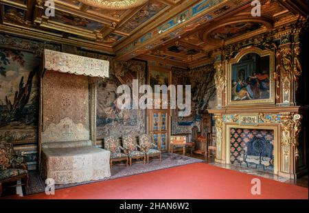 Cheverny, Schloß, Königszimmer Stockfoto