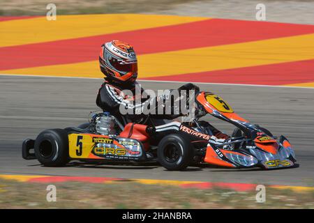 Max Verstappen gesehen hier auf der MotorLand Aragon, Alcaniz, Aragon, Spanien, ESP im Jahr 2013 Stockfoto