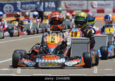 Max Verstappen gesehen hier auf der MotorLand Aragon, Alcaniz, Aragon, Spanien, ESP im Jahr 2013 Stockfoto