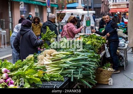 Wochenmarkt in Draguignan, Frankreich Stockfoto