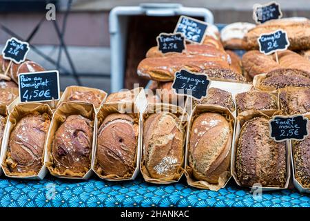 Wochenmarkt in Draguignan, Frankreich Stockfoto