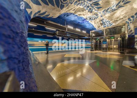 Stockholmer U-Bahn Stockfoto
