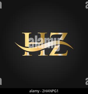 Design-Vorlage für das Hz-Logo. HZ, H Z Buchstabe Logo Modern, flach, minimalistisch, Business, Firmenzeichen Stock Vektor