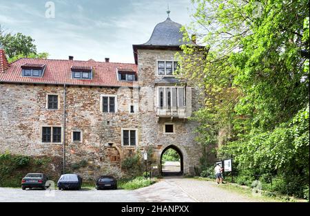 Unteres Burgtor, Schaumburg, Rinteln, Kreis Schaumburg, Niedersachsen, Deutschland, Europa Stockfoto