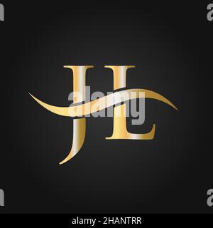 Design-Vorlage für das JL-Logo. JL, J L Buchstabe Logo Modern, flach, minimalistisch, Business, Firmenzeichen Stock Vektor