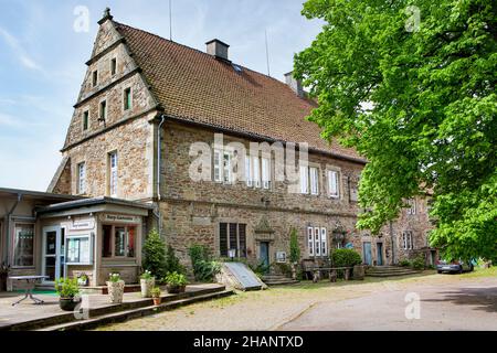 Schlossrestaurant , Schloss Schaumburg, Rinteln, Kreis Schaumburg, Niedersachsen, Deutschland, Europa Stockfoto