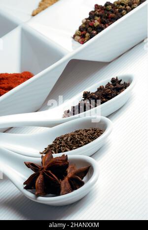 Gewürzmischung, Essenskunst Stockfoto