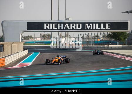 03 RICCIARDO Daniel (aus), McLaren, Aktion während der Nachsaison-Tests 2021 vom 14. Bis 15. Dezember 2021 auf dem Yas Marina Circuit, auf der Insel Yas, Abu Dhabi - Foto: Antonin Vincent/DPPI/LiveMedia Stockfoto