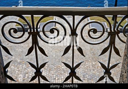 Balkonraster Details, Fiscal Island, Rio Stockfoto