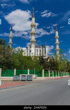 Ertugrul Gazi Moschee in Aschgabat, der Hauptstadt Turkmenistans Stockfoto