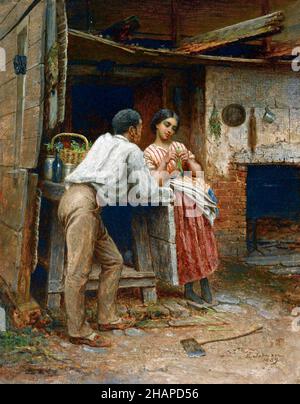 Southern Courtship von Eastman Johnson (1824-1906), Öl auf Leinwand, 1859 Stockfoto