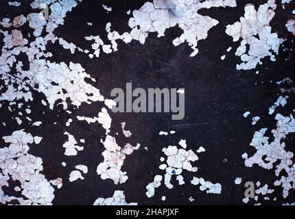 Vintage weiße Farbe spritzt auf Asphalt Textur Stockfoto