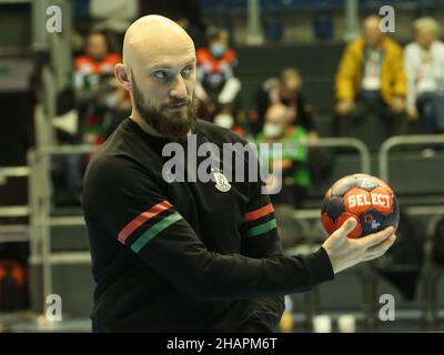 Assistant Coach Yves Grafenhorst SC Magdeburg Handball EHF European League Saison 2021-22 SC Magdeburg - RK Nexe Na Ice Stockfoto