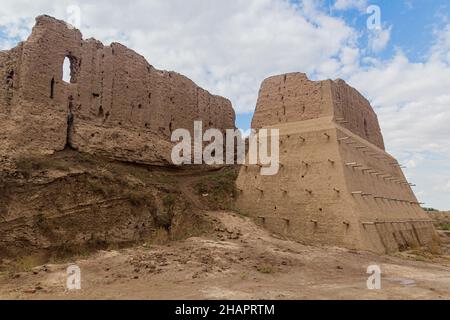 Kyzyl Qala Kala Festung in Kyzylkum Wüste, Usbekistan Stockfoto