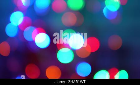 Bokeh verschwommen weihnachtsbaum Lichter Hintergrund. Stockfoto