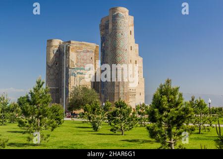 Ruinen des AK Saray Palastes in Shahrisabz, Usbekistan Stockfoto