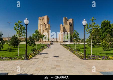 Die Ruinen des AK Saray Palastes in Shahrisabz, Usbekistan Stockfoto