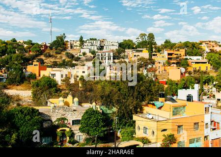 Ein Panoramablick auf San Miguel de Allende City, mexiko. Hochwertige Fotos Stockfoto