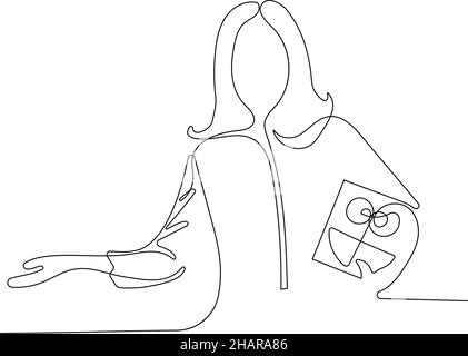 Mädchen mit einer Geschenkbox. Stock Vektor