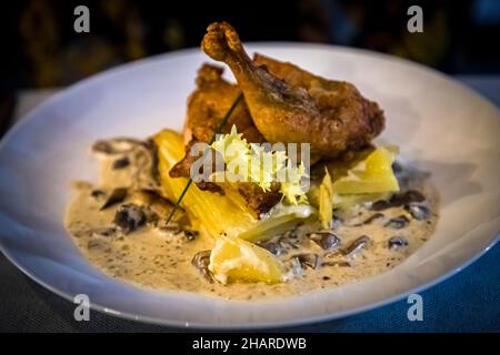 Abendessen im Restaurant 'Le 89 in Narbonne, Frankreich Stockfoto