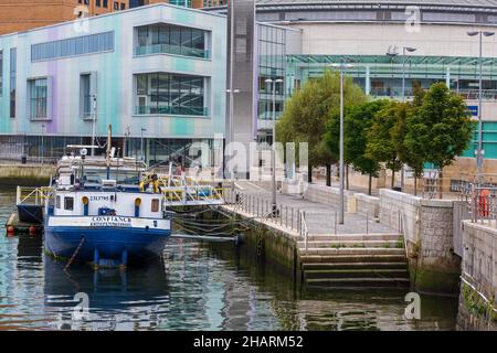 Confiance on the River Lagan, Belfast, County Antrim, Northern Ireland, Vereinigtes Königreich Stockfoto