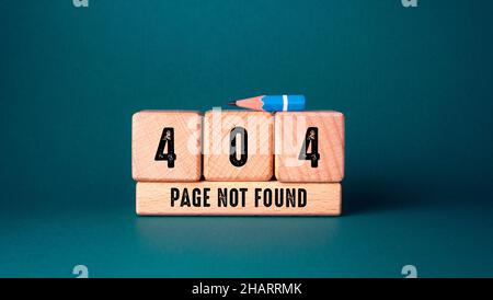 Nahaufnahme der Worte mit 404 Fehler , Web-Konzept-Idee Stockfoto