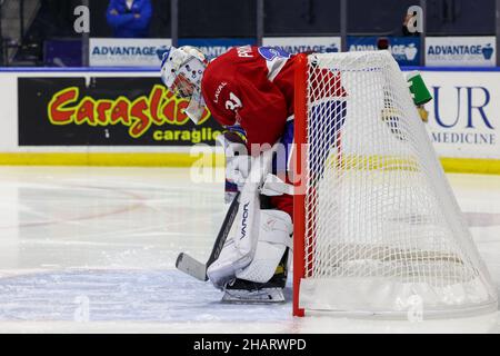 10. Dezember 2021: Laval Rocket Torhüter Cayden Primeau (31) wird für die zweite Periode gegen die Rochester-Amerikaner eingestellt. Die Rochester Americans veranstalteten die Laval Rocket in einem American Hockey League-Spiel in der Blue Cross Arena in Rochester, New York. (Jonathan Tenca/CSM) Stockfoto