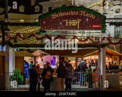 wien, österreich, 14. dez. 2021, Checkpoint am Adventmarkt weihnachtsmarkt am hof Stockfoto