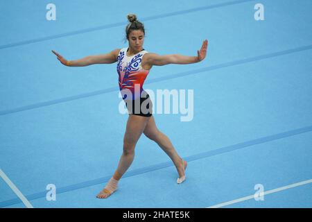 Amelie Morgan trainiert in Lilleshall vor der Weltmeisterschaft in Tokio, Japan Stockfoto