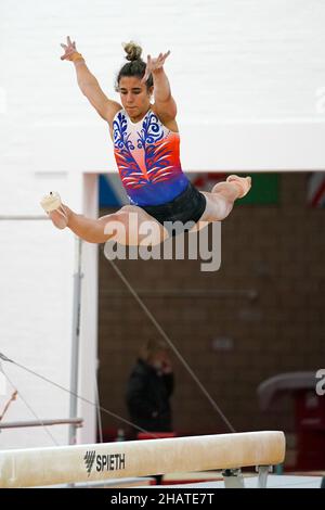 Amelie Morgan trainiert in Lilleshall vor der Weltmeisterschaft in Tokio, Japan Stockfoto