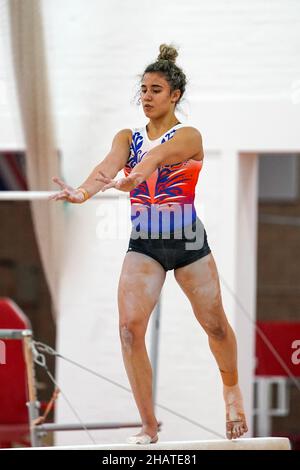 Amelie Morgan trainiert in Lilleshall vor der Weltmeisterschaft in Tokio, Japan Stockfoto