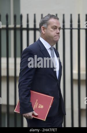 Nigel Adams MP (Con: Selby und Ainsty) Staatsminister (Minister ohne Portfolio) in Downing Street, 14th. Dezember 2021 Stockfoto