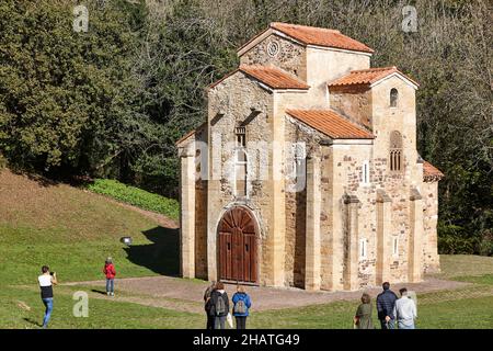 Preromanesque Kirche in Oviedo, Asturien. San Miguel de Lillo. Spanien Stockfoto