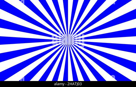 Blauer Burst-Hintergrund. Strahlen Hintergrund im Retro-Stil. Vektor. Stock Vektor