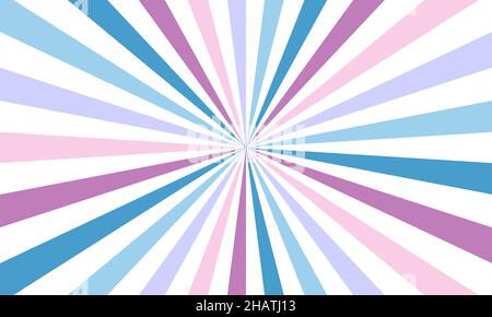 Farbenfrohe Hintergrundkulisse. Strahlen Hintergrund im Retro-Stil. Vektor. Stock Vektor