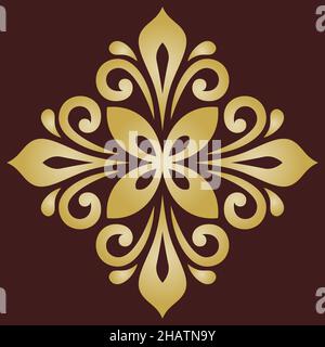 Orientalische golden Pattern mit Arabesken und floralen Elementen. Traditionelle klassische Ornament. Vintage Muster mit Arabesken Stockfoto