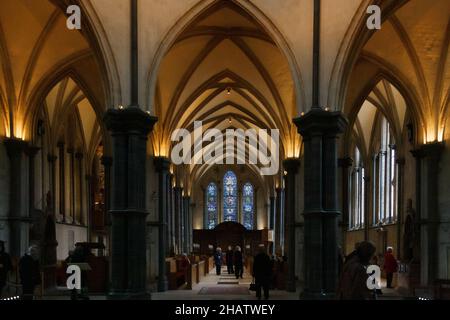 London, Großbritannien; März 16th 2011: Innenansicht der Temple Church. Stockfoto