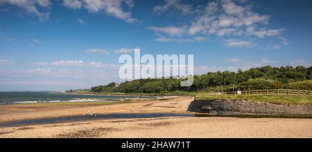 Großbritannien Nordirland, Co Down, Crawfordsburn Country Park, Strand, Panoramablick Stockfoto