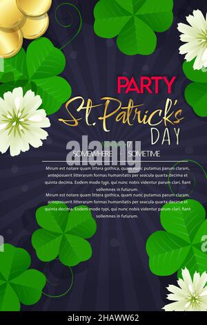 Partyflyer zum St. Patrick's Day, Vektorgrafik Stock Vektor