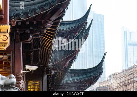 Shanghai. Februar 2019. Wohnviertel Yuyuan Garden. Stockfoto