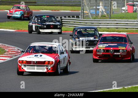 Lawrence Alexander, Alfa Romeo Algetta GTV 2000, HRDC Classic Alfa Challenge für Classic & Historic Alfa Romeo, mit Alfa Romeos der Serie 750 -166 Stockfoto