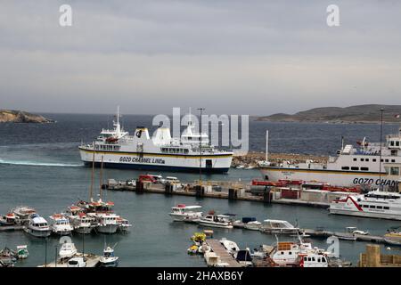 Mġarr Fährhafen auf der Insel Gozo, Malta Stockfoto