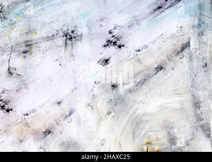 Moderne abstrakte Acrylkunst auf Leinwandhintergrund Stockfoto