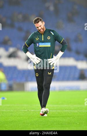 Brighton, Großbritannien. 15th Dez 2021. Jose Sa Torwart von Wolverhampton Wanderers vor dem Premier League-Spiel zwischen Brighton & Hove Albion und Wolverhampton Wanderers am 15th 2021. Dezember beim Amex in Brighton, England. (Foto von Jeff Mood/phcimages.com) Quelle: PHC Images/Alamy Live News Stockfoto