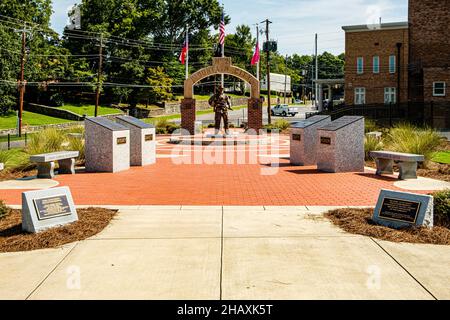 Firefighters Memorial, West 1st Street, Rome, Georgia Stockfoto